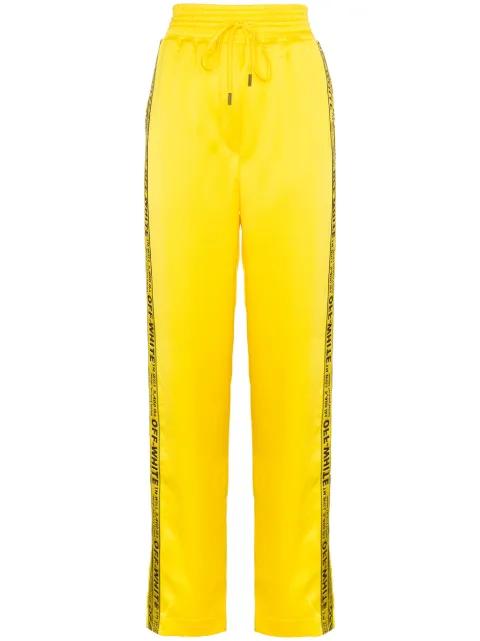 industrial logo striped track pants by OFF-WHITE