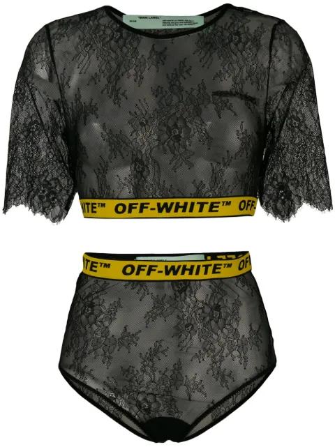 lace two-piece set by OFF-WHITE