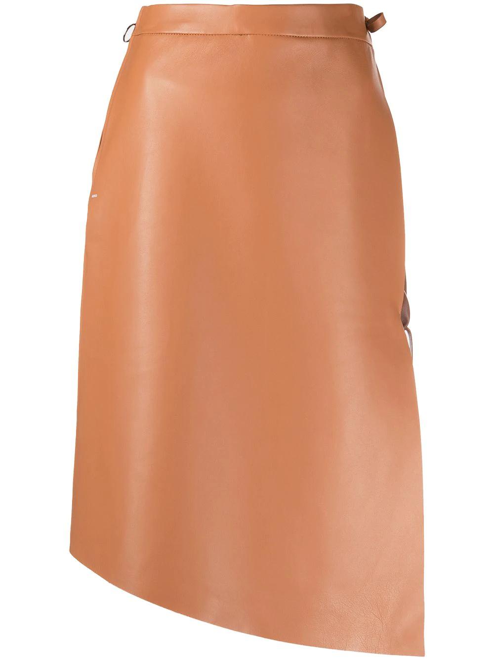 leather midi skirt by OFF-WHITE