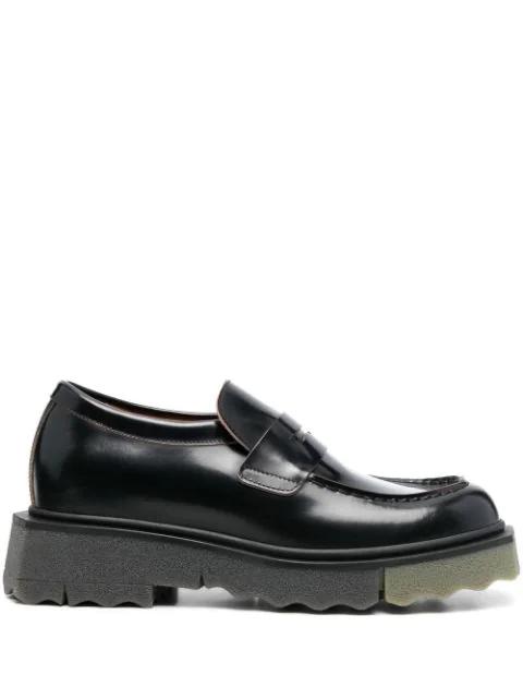 leather sponge loafers by OFF-WHITE