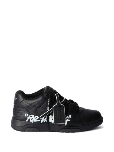 lettering-print tag sneakers by OFF-WHITE
