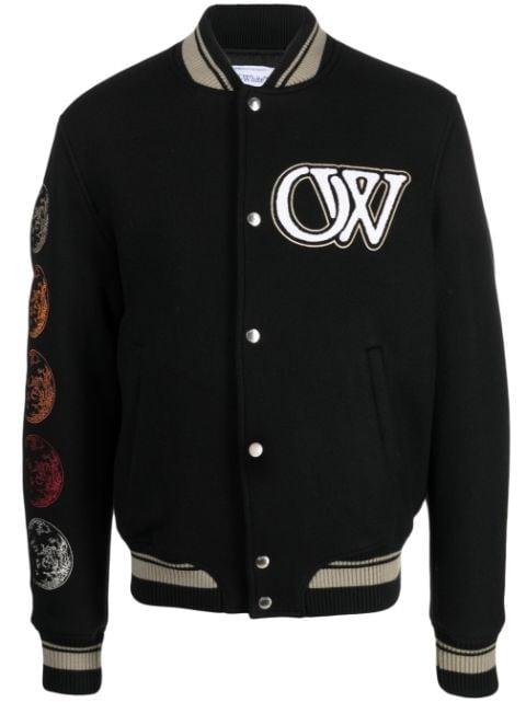 logo-appliqué bomber jacket by OFF-WHITE