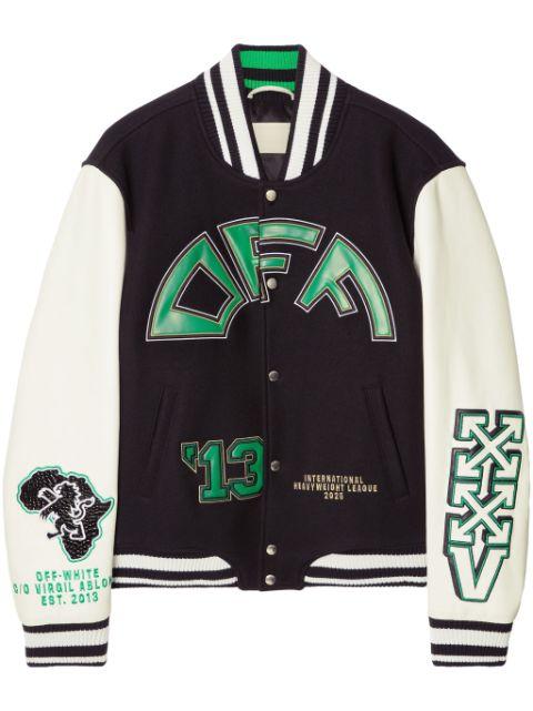 logo-appliqué bomber jacket by OFF-WHITE