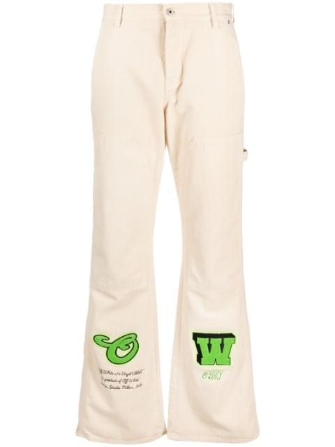 logo-appliqué straight-leg jeans by OFF-WHITE