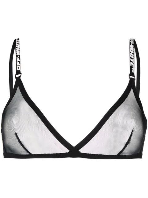 logo band mesh bra by OFF-WHITE