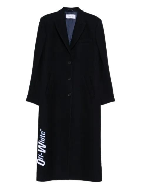 logo-detail coat by OFF-WHITE