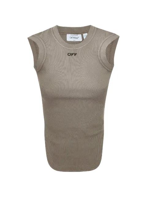 logo-detail tank top by OFF-WHITE