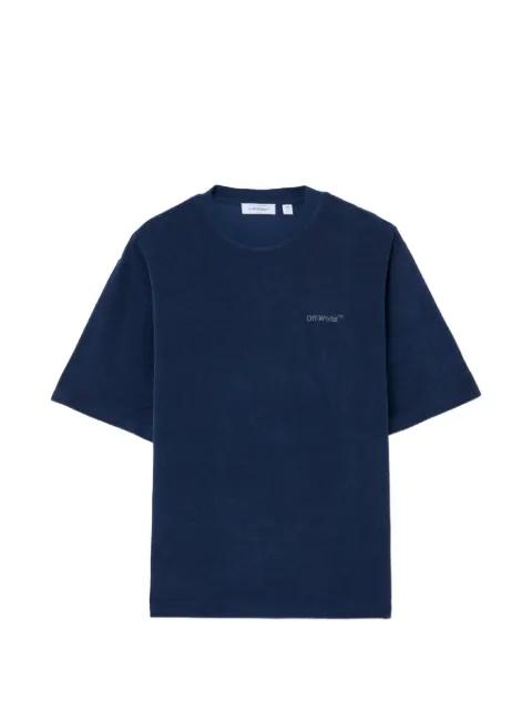 logo-detail terrycloth T-shirt by OFF-WHITE