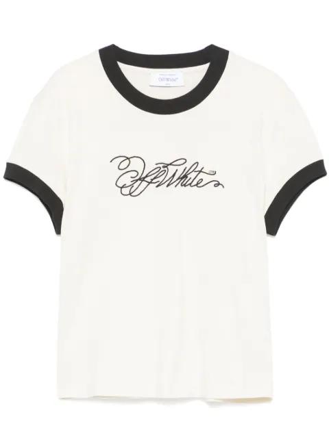 logo-embroidered T-shirt by OFF-WHITE