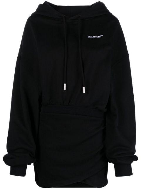 logo-embroidered cotton hoodie by OFF-WHITE