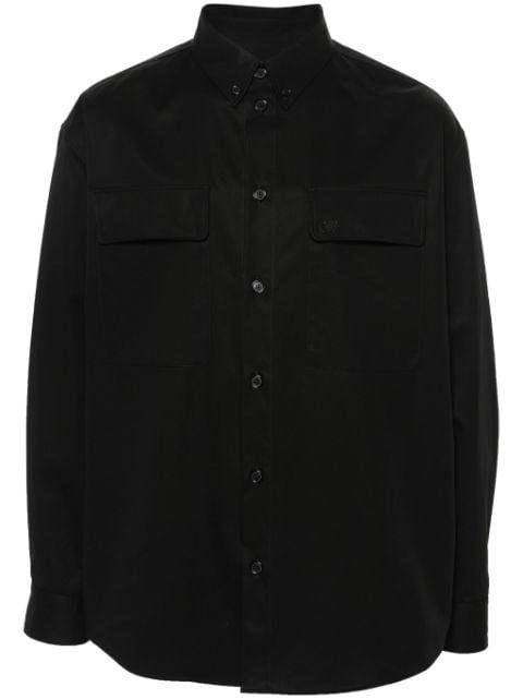 logo-embroidered cotton shirt by OFF-WHITE
