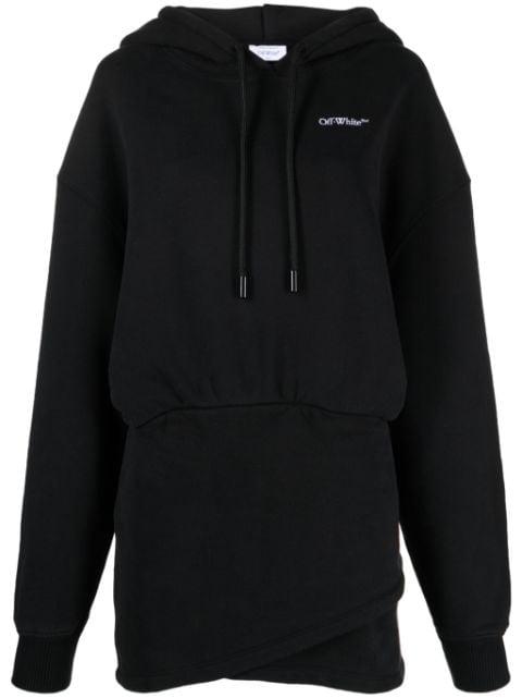 logo-embroidered hoodie minidress by OFF-WHITE