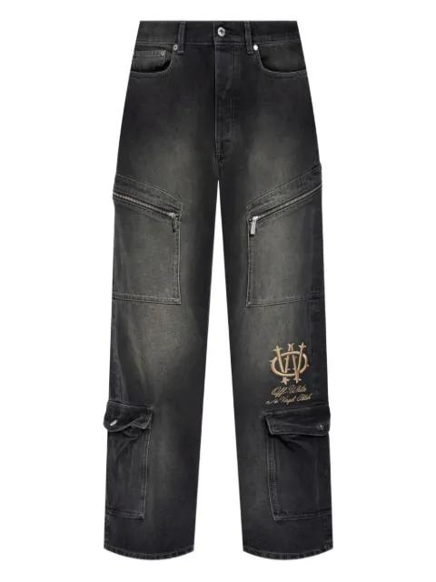 logo-embroidered jeans by OFF-WHITE