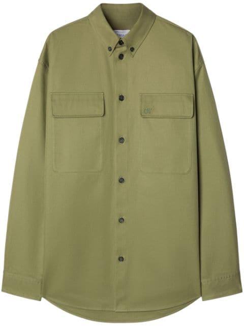 logo-embroidered shirt jacket by OFF-WHITE