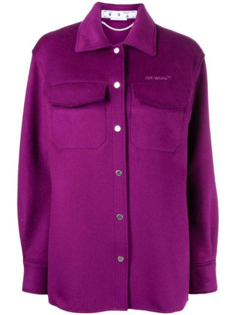 logo-embroidered shirt jacket by OFF-WHITE