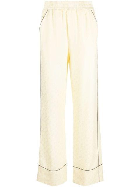 logo-jacquard elasticated trousers by OFF-WHITE