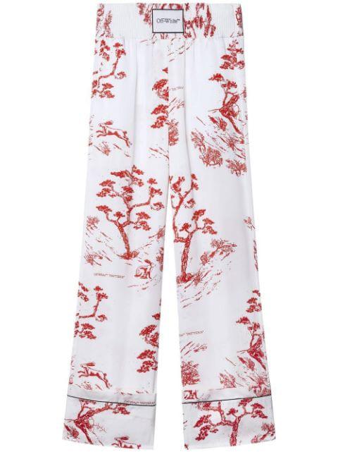 logo-patch pyjama trousers by OFF-WHITE