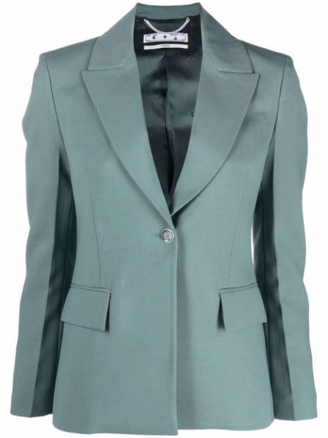 logo-patch single-breasted blazer by OFF-WHITE