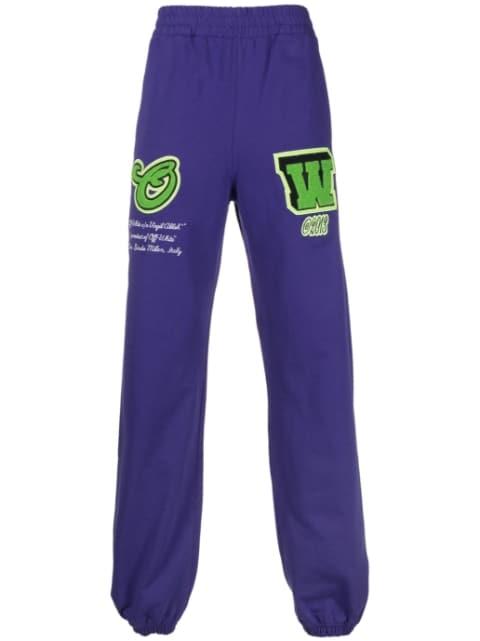 logo-patch track pants by OFF-WHITE