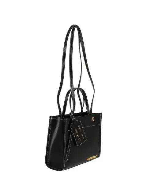 logo-plaque Zip Tie tote bag by OFF-WHITE