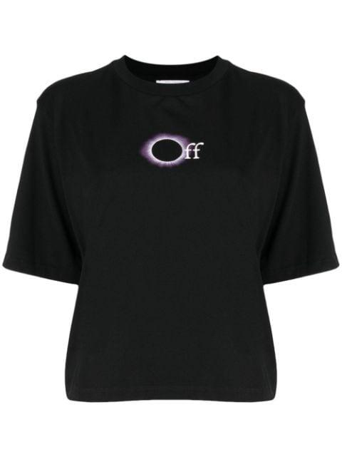 logo-print cotton T-shirt by OFF-WHITE