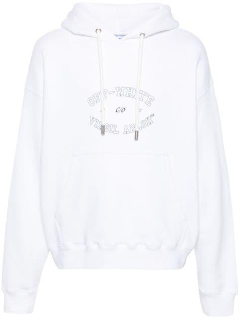 logo-print cotton hoodie by OFF-WHITE