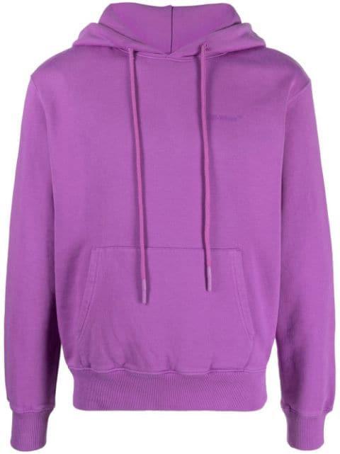 logo-print cotton hoodie by OFF-WHITE