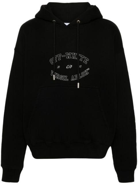 logo-print cotton hoodie by OFF-WHITE
