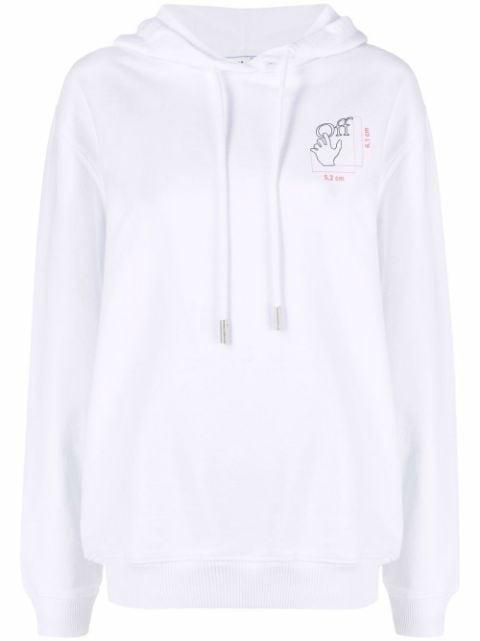 logo-print cotton hoodie by OFF-WHITE