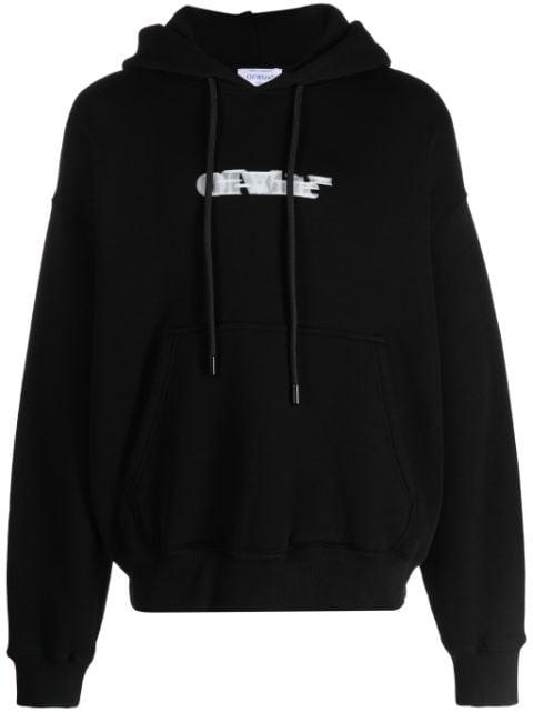 logo-print cotton hoodie by OFF-WHITE