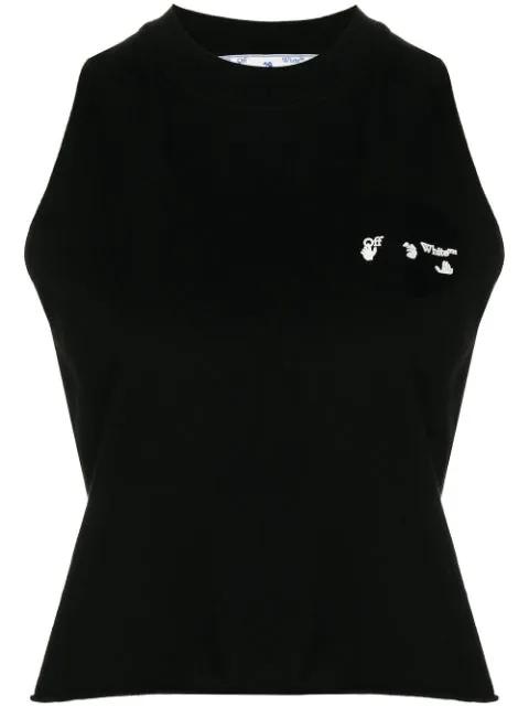 logo-print cotton tank top by OFF-WHITE