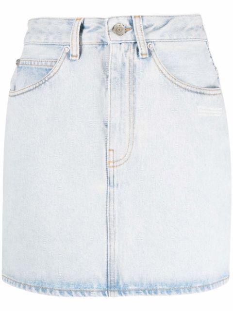 logo-print denim skirt by OFF-WHITE