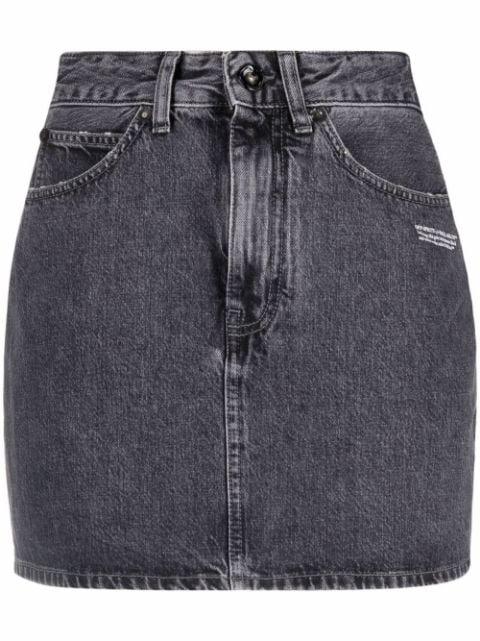 logo-print denim skirt by OFF-WHITE