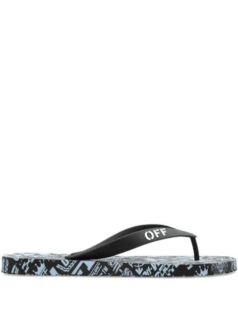 logo-print flip-flops by OFF-WHITE