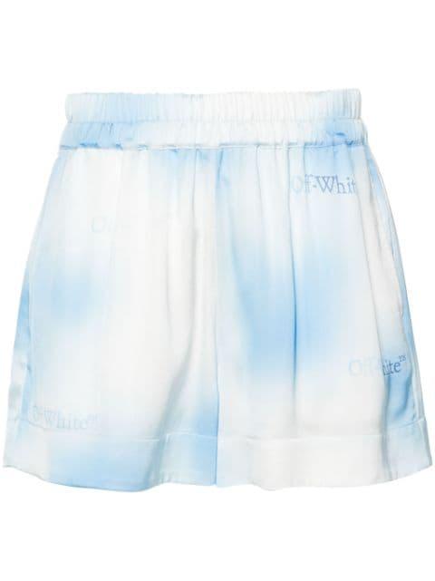 logo-print gradient shorts by OFF-WHITE