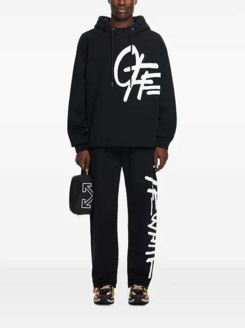 logo-print hoodie by OFF-WHITE