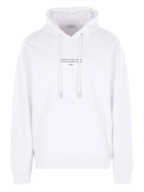 logo-print kangaroo-pocket hoodie by OFF-WHITE
