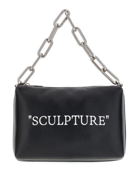 logo-print leather tote bag by OFF-WHITE