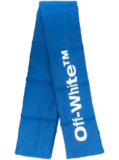 logo-print padded scarf by OFF-WHITE