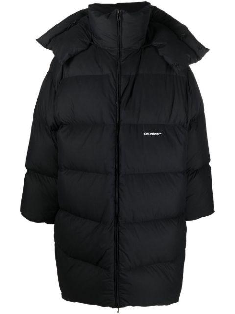 logo-print puffer coat by OFF-WHITE