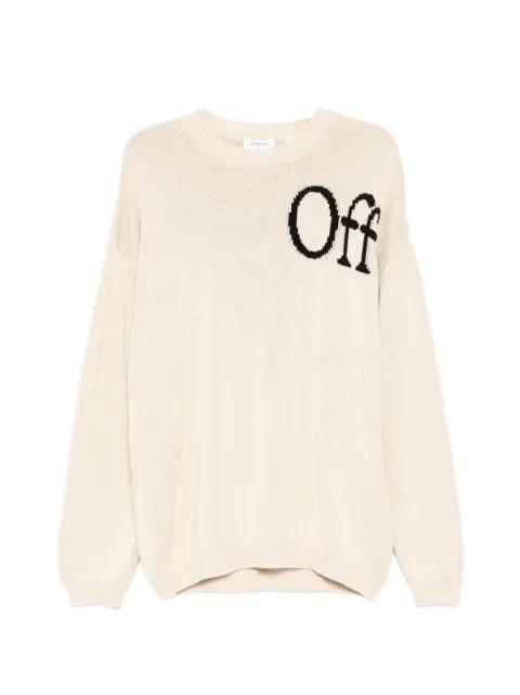 logo-print round neck jumper by OFF-WHITE
