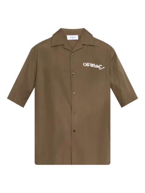 logo-print short-sleeve shirt by OFF-WHITE