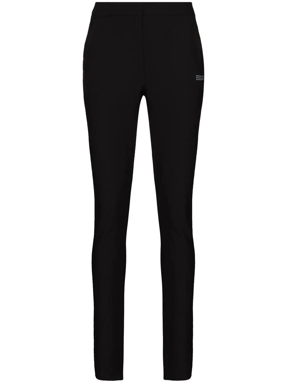 logo-print slim-fit trousers by OFF-WHITE