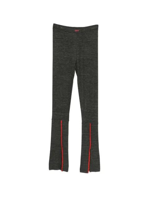 logo-print slit trousers by OFF-WHITE
