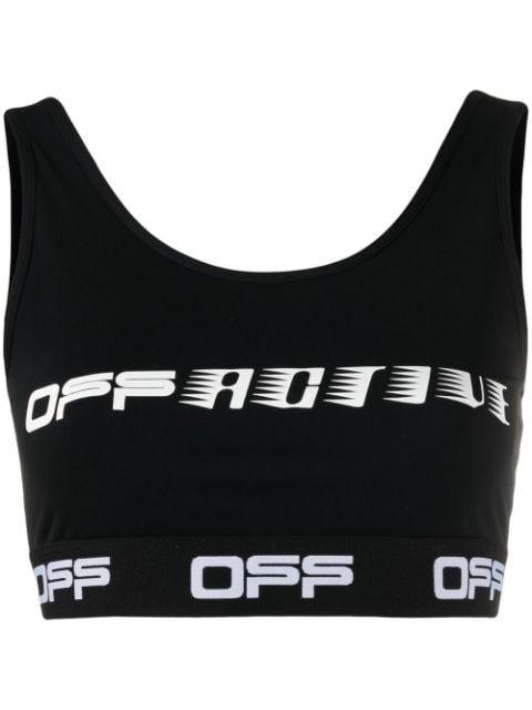 logo-print sports bra by OFF-WHITE