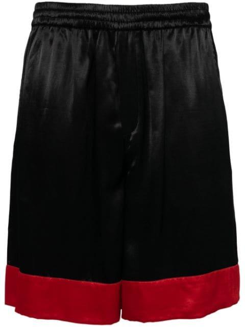 logo-print wide-leg track shorts by OFF-WHITE