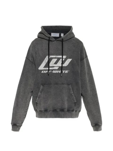 logo-printed hoodie by OFF-WHITE