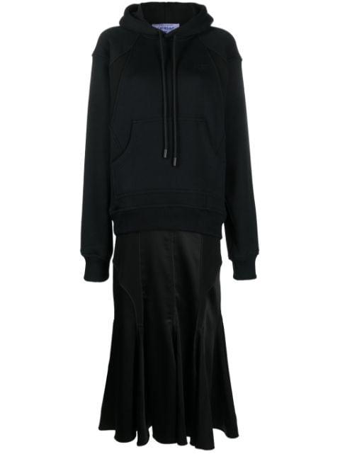 logo-printed hoodied midi dress by OFF-WHITE