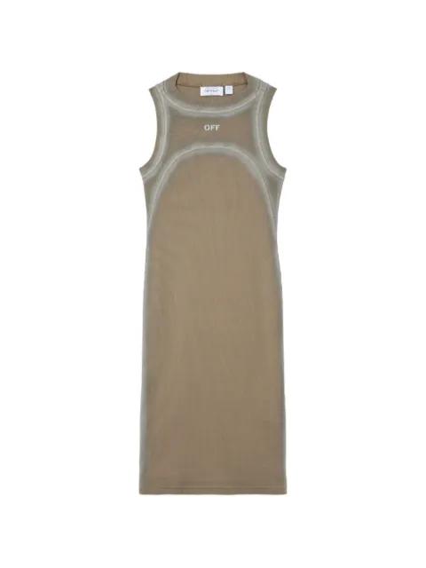 logo-stamp round-neck dress by OFF-WHITE