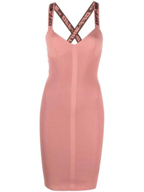 logo-strap mini dress by OFF-WHITE